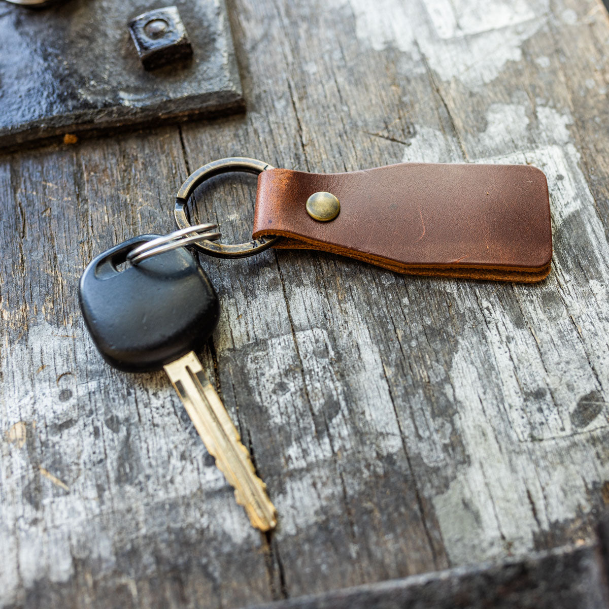 Personalized Leather Key Holder Pouch Full Grain Leather Car
