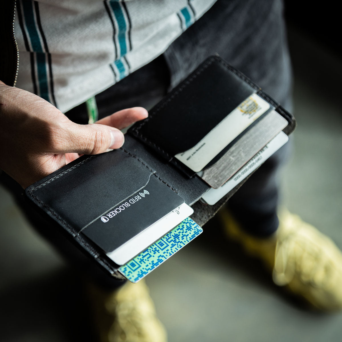 bifold wallet with money