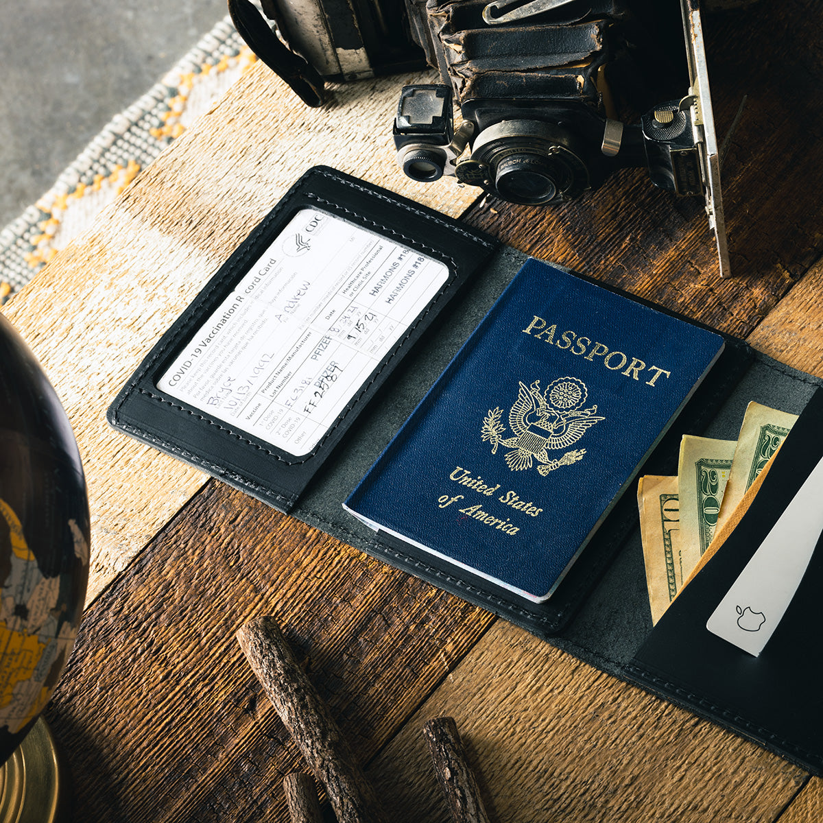 Monogrammed Leather Passport Holders & Sleeves