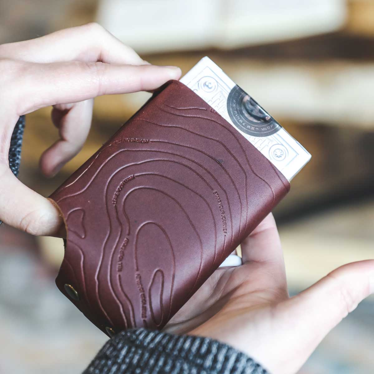 Leather Single Deck Playing Card Case | Playing Card Deck Holder
