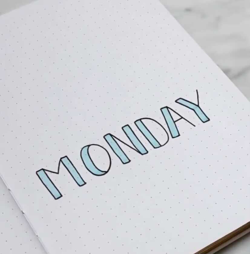 monday lettering