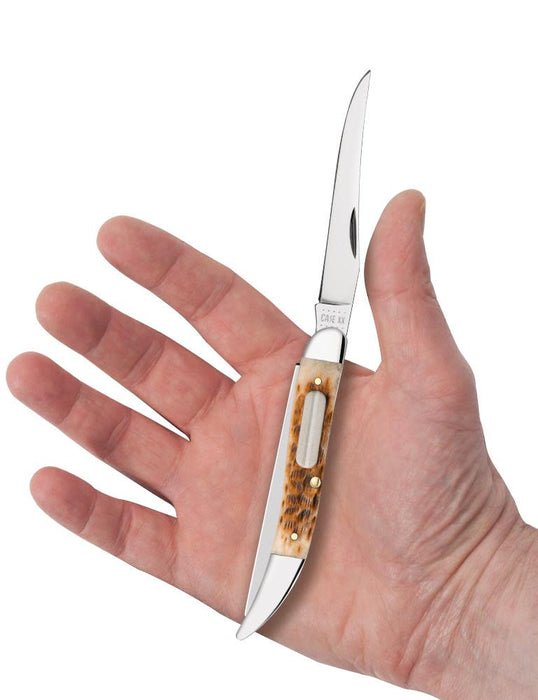 Peach Seed Jig Amber Bone Fishing Knife