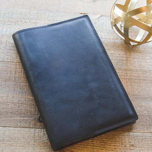 Leather Green Military Log Book Cover