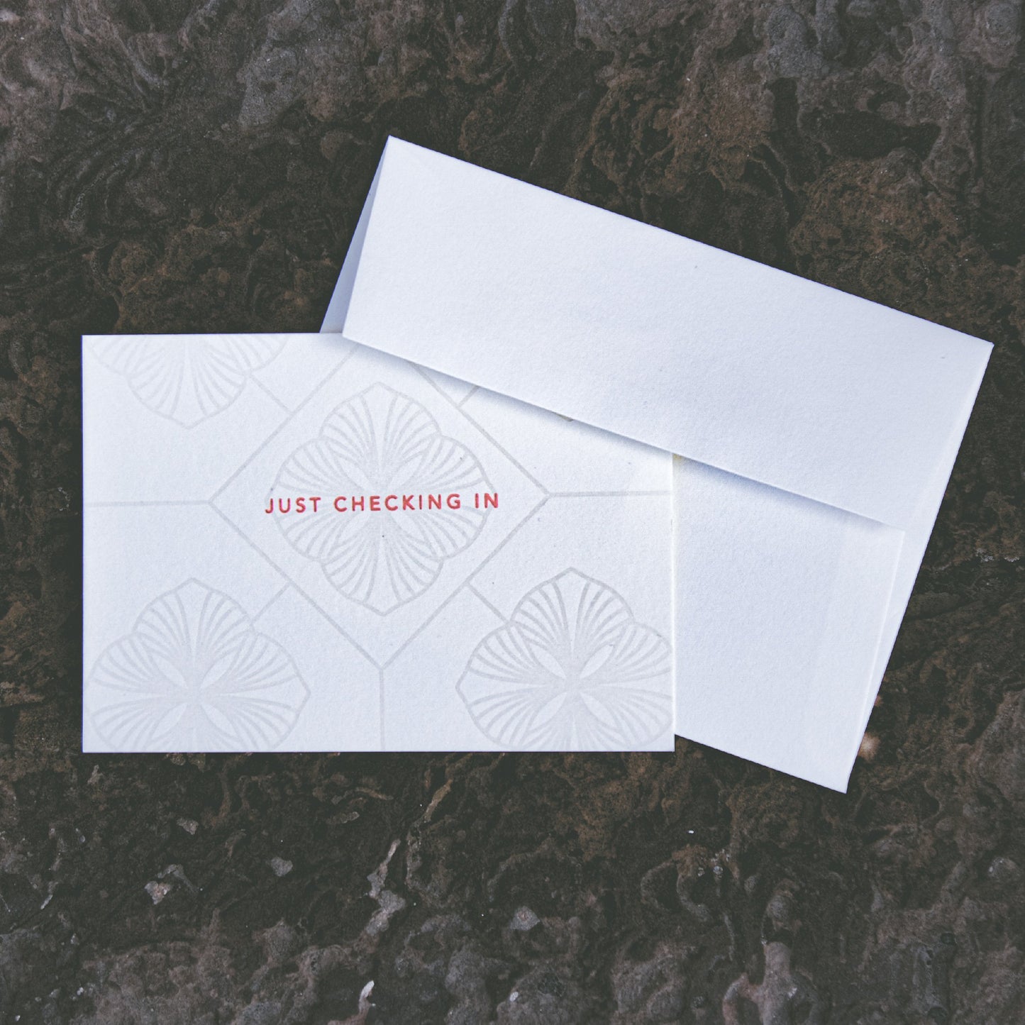 Limited Edition Letterpressed Notecard Set - Red Letter