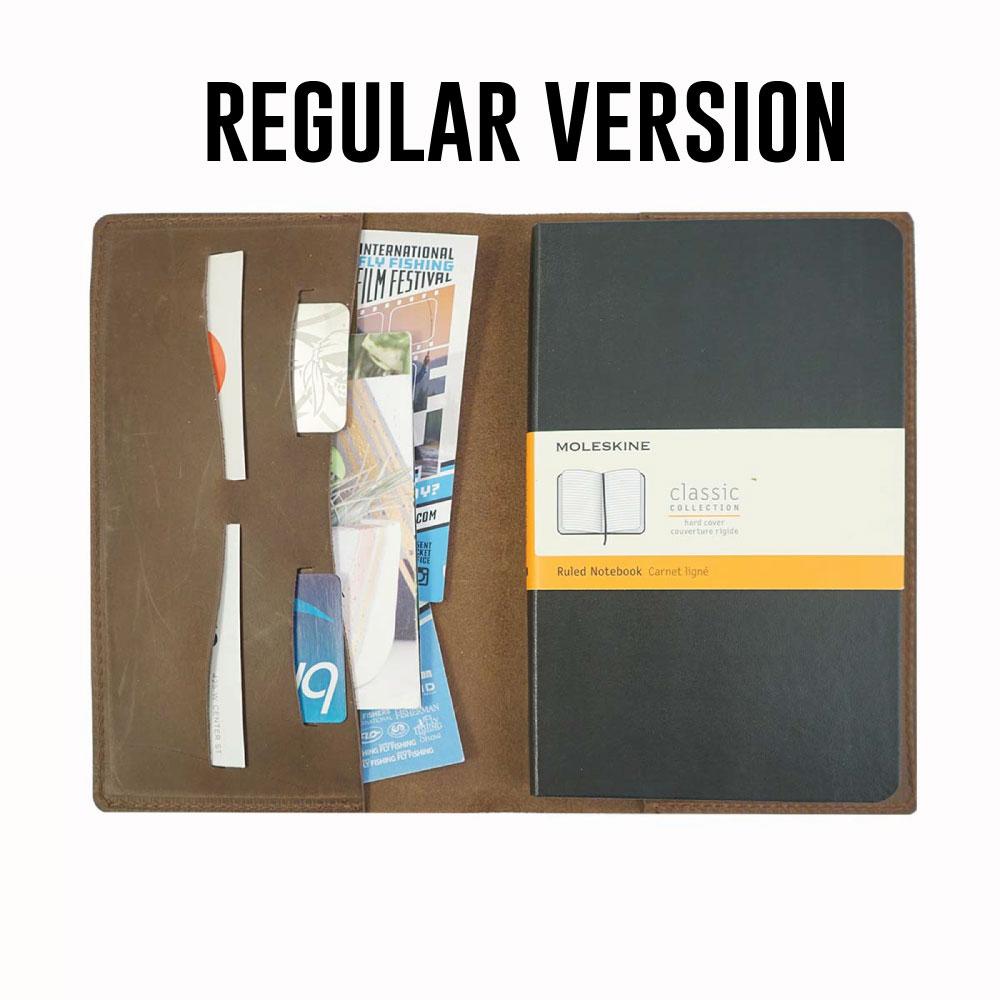 Moleskine Classic Large Leather Notebook Cover – 5” x 8.25”