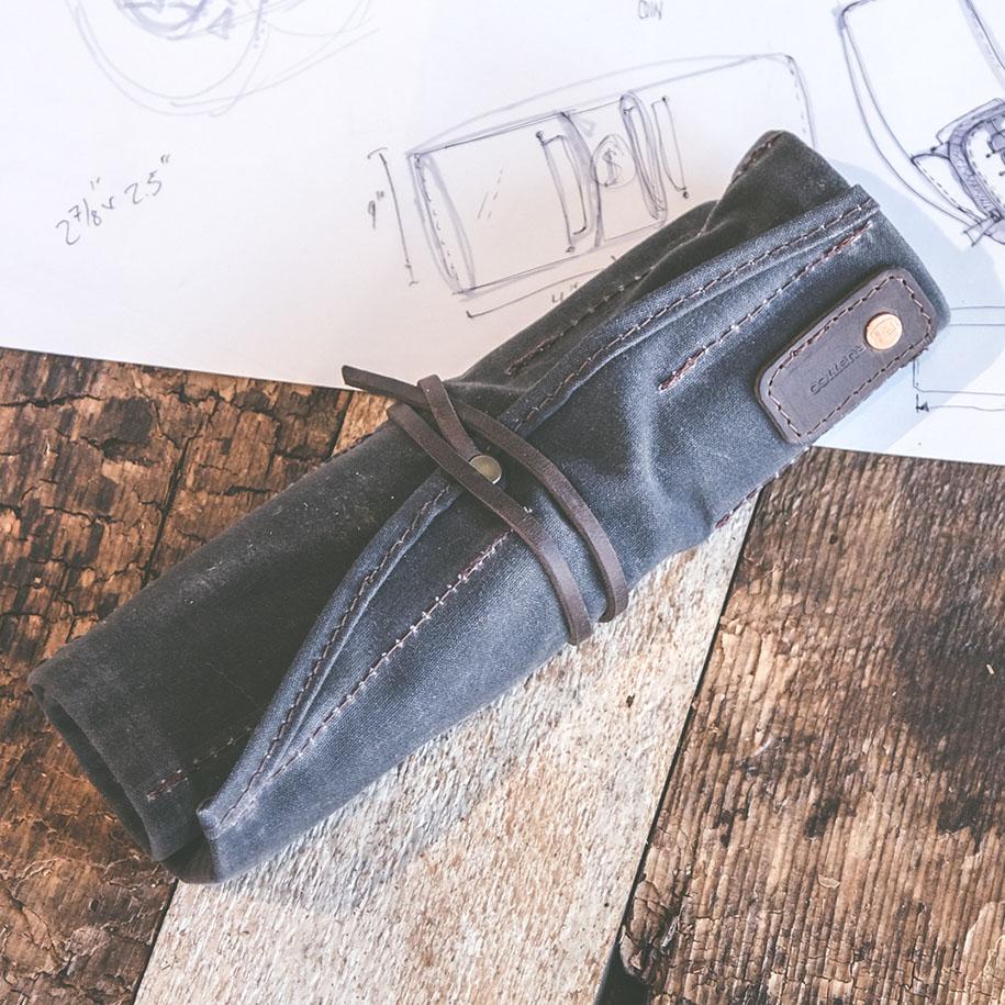 Leather and Canvas Utility Roll