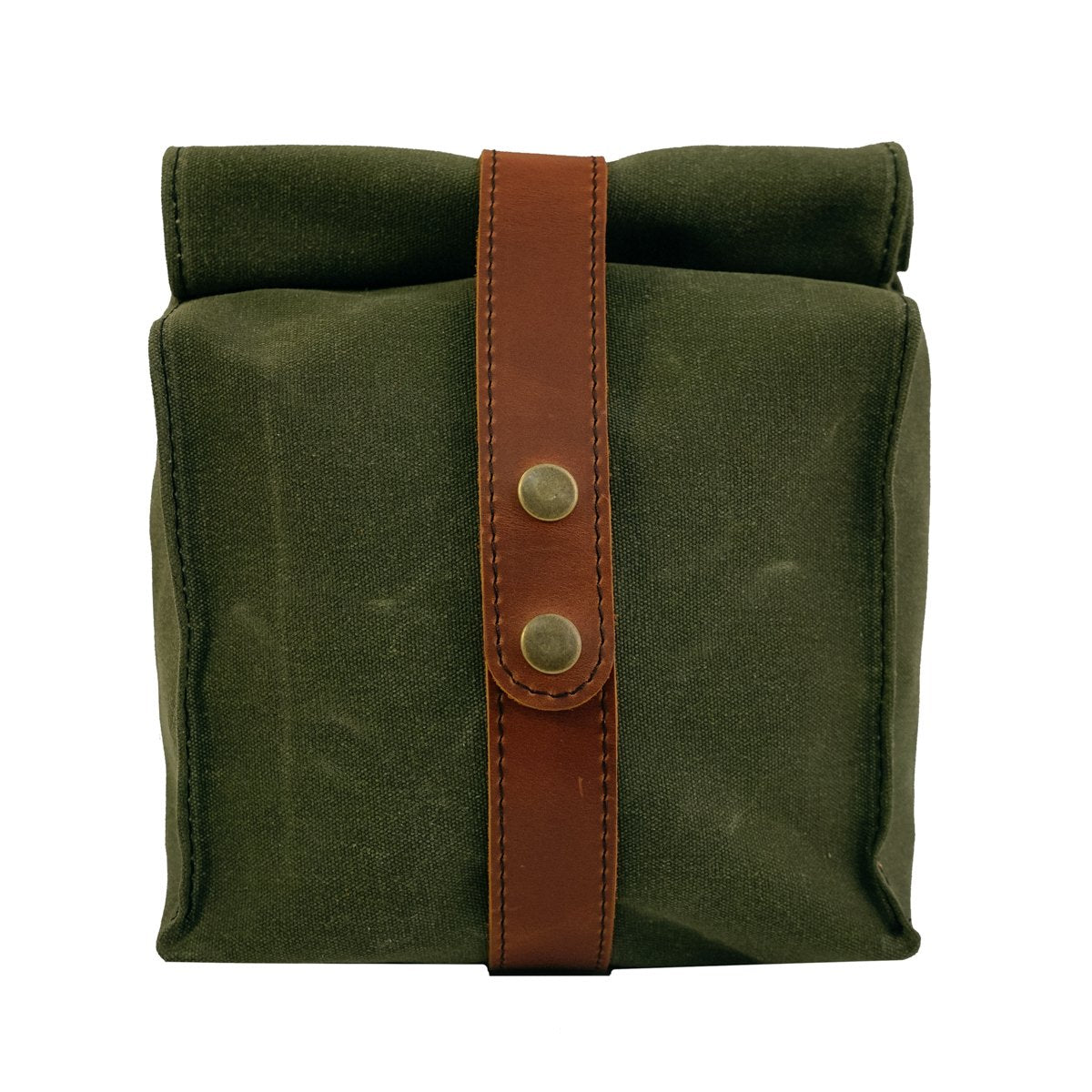 Lunch Tote in Wax Canvas & Leather, ARTIFACT