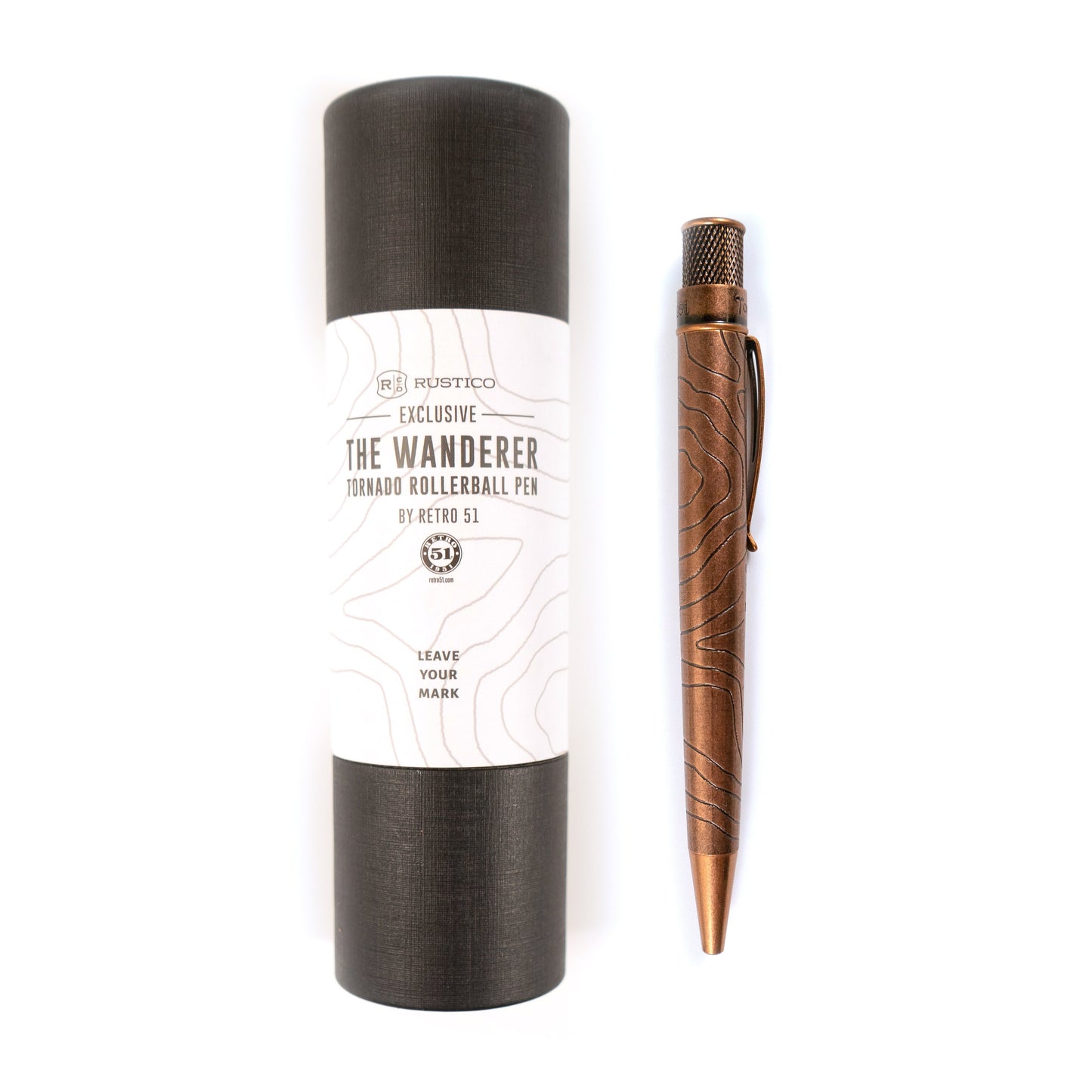 Writers Log Leather Refillable Notebook and Pen Gift Set