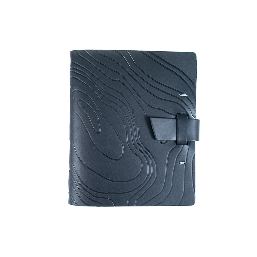 Leather Bound Journal with Topographic Map Design – Rustico