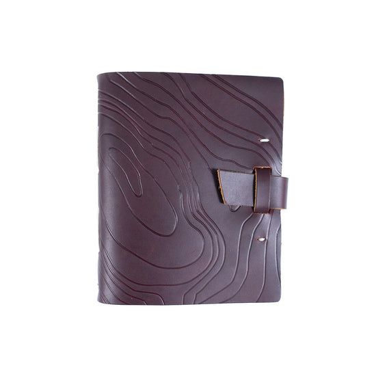 Leather Bound Journal with Topographic Map Design – Rustico