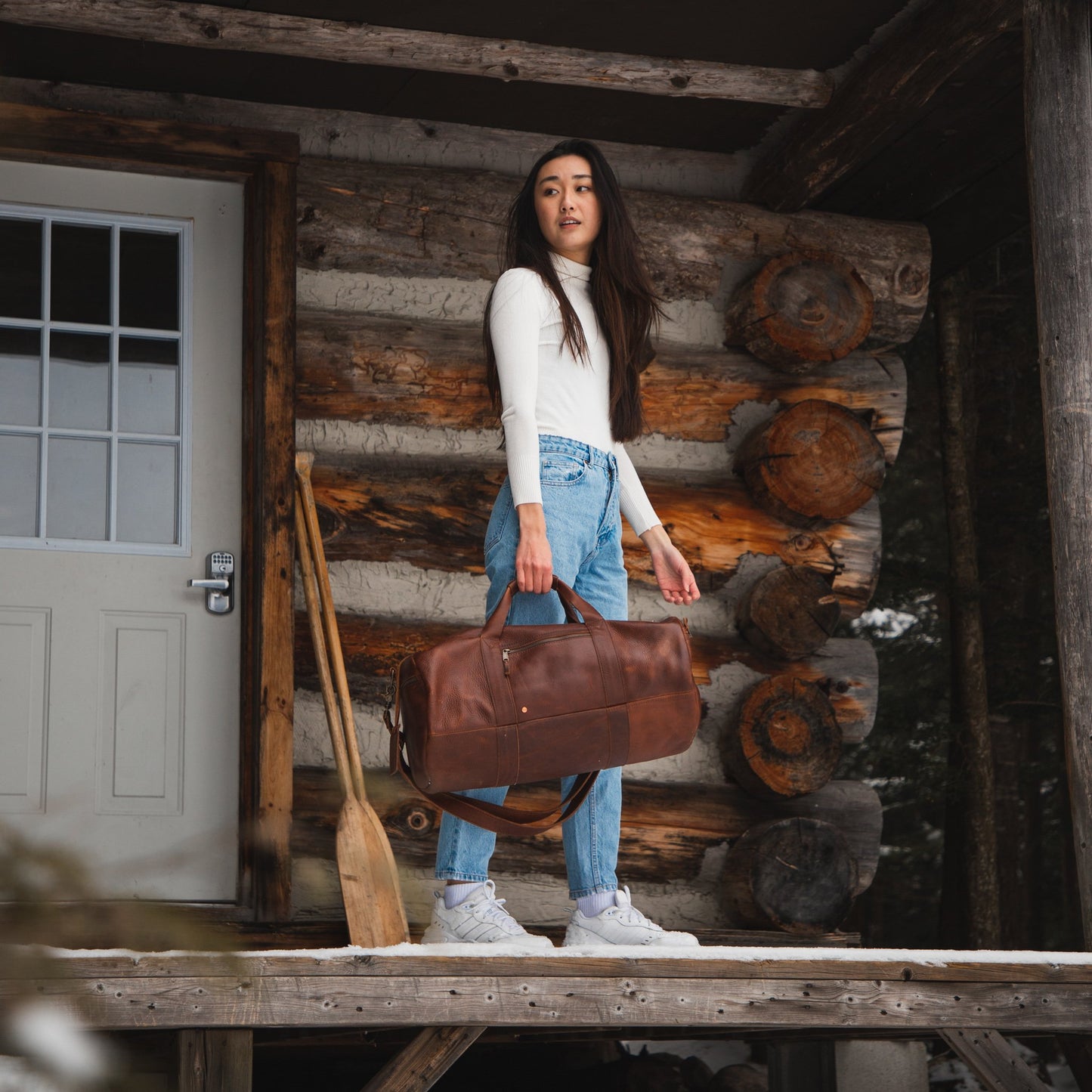 Tahoe Travel Leather Duffle Bag