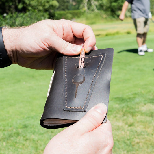 Leather Golf Log with Pocket