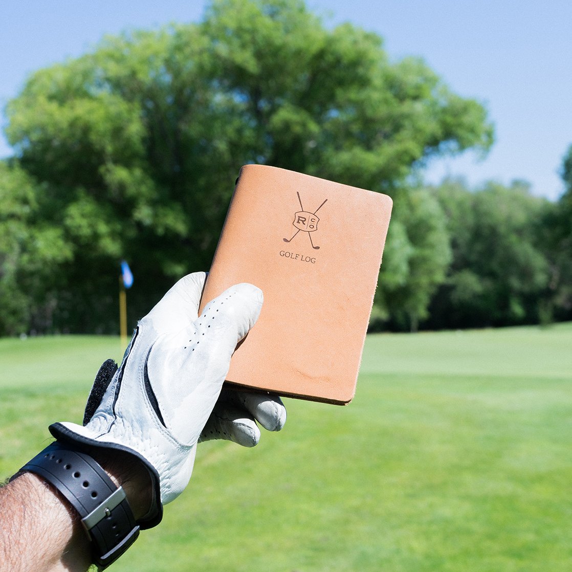 Refillable Leather Golf Log
